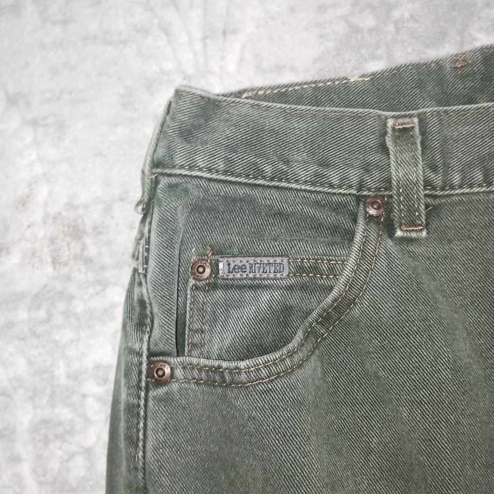 Vintage Lee Green High waist Mom Jeans Size Size 12 Short - Picture 11 of 13